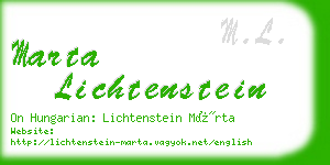 marta lichtenstein business card